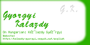 gyorgyi kalazdy business card